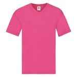 Pink T-shirt Original V-neck Fruit of the Loom