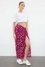 Trendyol Fuchsia Patterned Woven Skirt