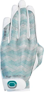 Zoom Gloves Sun Style Golf White/Mint Waves Main gauche L/XL Gants pour femmes