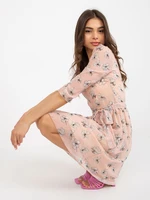 Light pink dress with floral print