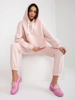 Light pink tracksuit with sweatshirt