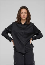 Women's satin shirt black