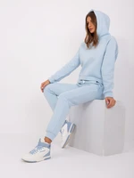 Light Blue Two-Piece Basic Tracksuit