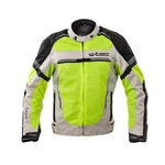 Pánská letní moto bunda W-TEC Saigair  Fluo Yellow-Gray  XXL rozšířená