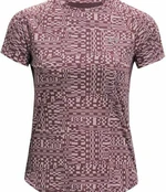 Under Armour UA Speed Stride Printed Ash Plum/Mauve Pink XS Tricou cu mânecă scurtă pentru alergare