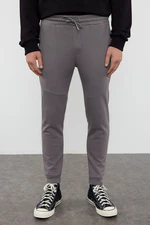 Trendyol Smoked Regular Cut Sweatpants with Stitching Detail