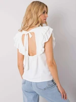 OCH BELLA White blouse with a neckline on the back