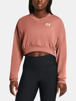 Under Armour Mikina UA Rival Terry OS Crop Crw-PNK - Dámské