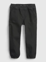 GAP Dětské džiny black denim joggers - Kluci