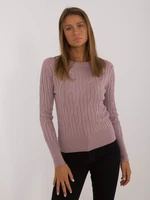 Dark purple fitted classic sweater