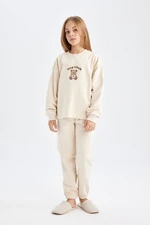 DEFACTO Girls Printed Long Sleeve Pajama Set