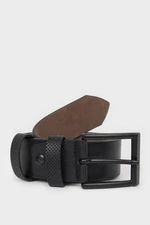 DEFACTO Men's Rectangular Buckle Faux Leather Casual Belt