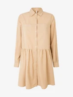 Beige women's shirt dress Pepe Jeans Alessa