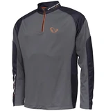 Savage gear tričko tournament shirt 1/2 zip sedona grey - m