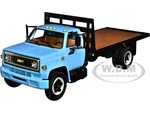 Chevrolet C65 Flatbed Truck Blue and Black 1/34 Diecast Model by First Gear