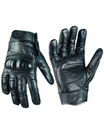 Kožené rukavice TACTICAL Mil-Tec® s plastovým chráničem – Černá (Barva: Černá, Velikost: S)