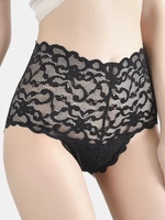 Women Lace See Through High Waist Thin Lingerie Seamless Panties