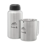 Helikon-Tex® Nerezová láhev a hrnek  s víčkem PATHFINDER 946ml Stainless Steel Water Bottle with Nesting Cup Set