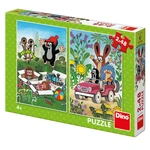 Dino Krtek se raduje puzzle 2 x 48 dílků