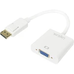 LogiLink CV0059B  adaptér [1x zástrčka DisplayPort - 1x VGA zásuvka] biela  15.00 cm