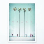 Plagát Travelposter Miami, A2