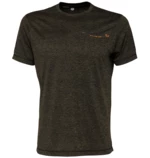 Savage gear triko fighter stretch t shirt burnt olive melange - m