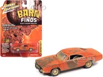 1969 Dodge Charger R/T Orange (Unrestored) "Barn Finds" 1/64 Diecast Model Car by Johnny Lightning