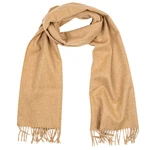 Joshua Ellis 1767 Kašmírový šál Joshua Ellis Plain Classic Scarf - Camel