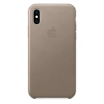 Apple iPhone XS Leather Case - Taupe