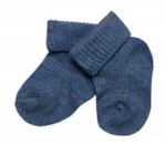 Kojenecké ponožky, Baby Nellys, jeans, vel. 62-68 (3-6m)