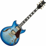 Ibanez AM93QM-JBB Jet Blue Burst Guitare semi-acoustique