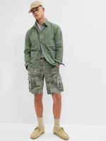 Green Men's Patterned Gap Shorts