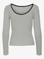 Černo-bílé dámské pruhované tričko Vero Moda Chloe