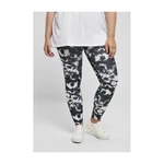 Women's leggings with tie, black/white