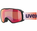 UVEX Xcitd Black Mat Mirror Scarlet/CV Green Masques de ski