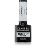 Claresa UV/LED Top Milky No Wipe gelový vrchní lak na nehty 5 g