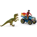 Schleich Útek pred Velociraptorom na štvorkolke