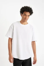 DEFACTO Comfort Fit Crew Neck Short Sleeve Waffle Basic T-Shirt