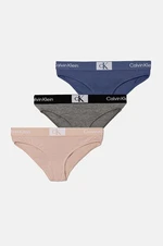 Dětské kalhotky Calvin Klein Underwear 3-pack šedá barva, G80G800699