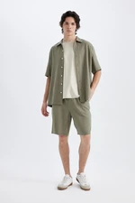 DEFACTO Relax Fit Linen Blend Bermuda Shorts