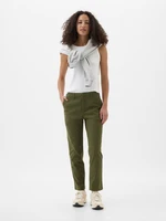 GAP Mid-Rise Downtown Khaki Trousers with Pockets - Women's