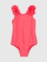Dark pink girls' one-piece swimsuit GAP