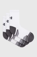 Ponožky Under Armour 3-pak pánske, biela farba, 1379530
