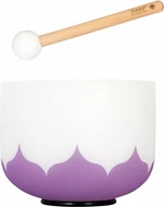 Sela 8“ Crystal Singing Bowl Set Lotus 432Hz B - Violet (Crown Chakra)