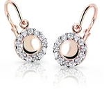 Cutie Jewellery Dětské náušnice z růžového zlata C2750-10-X-4 bílá