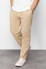 Trendyol Limited Edition Mink Regular Fit Pleat Detailed Soft Touch Chino Trousers