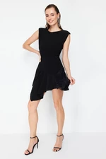 Trendyol Black A-Line Knitted Short Dress