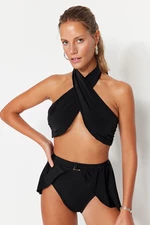 Trendyol Black Bralet Wiązana góra od bikini