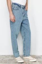 Trendyol Blue Wide Leg Jeans Loose Denim Trousers