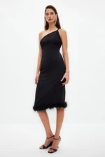 Trendyol Black, Fitted, Woven Elegant Evening Dress